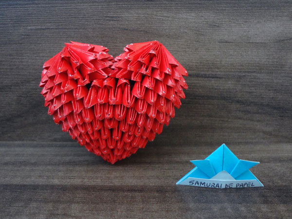 Origami 3D Coração