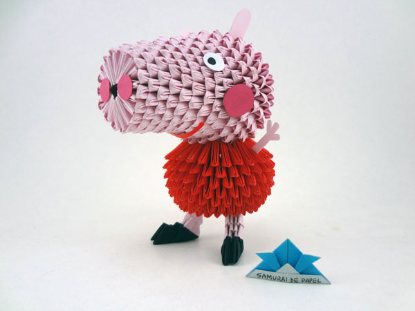 Origami 3D Peppa Pig